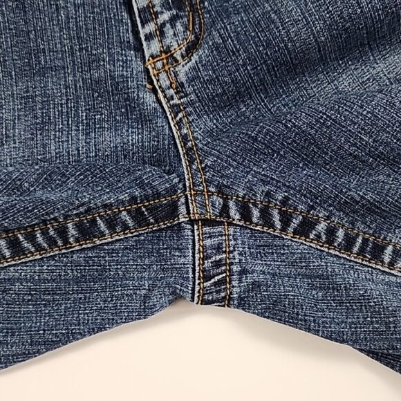 REVOLT Women's Jeans Dark Blue Denim Fade Boot Cut Stretch Size 8 - Picture 7 of 13